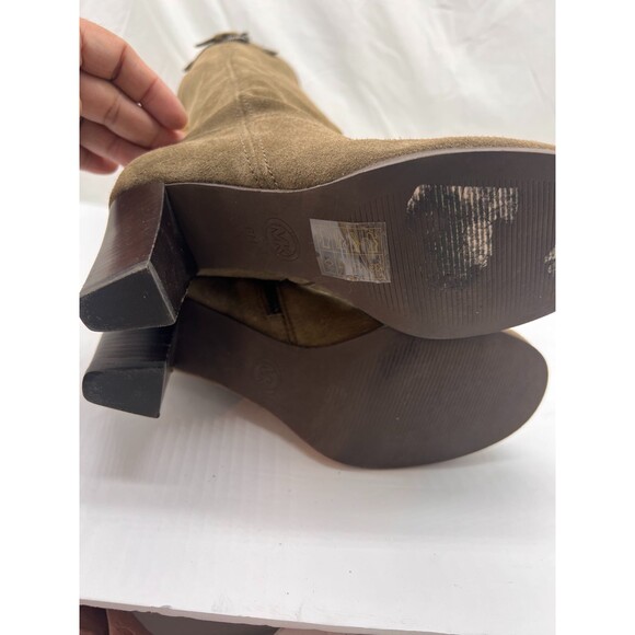 WOMENS MICHAEL KORS BURKE TALL WESTERN SIZE 6 M HEELED SUED BOOTS - Picture 9 of 9